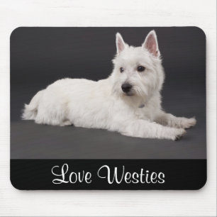 Tapis De Souris Love Westies West Highland Puppy Mousepad