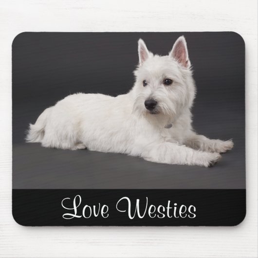Tapis De Souris Love Westies West Highland Puppy Mousepad (Devant)
