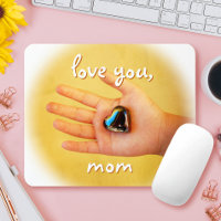 Love You Mom Child Main Blue Heart Photographie