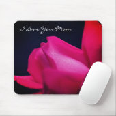 Tapis De Souris Love You Mom Red Rosebud Flower (Avec souris)