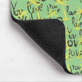 Tapis De Souris Love You Texte Motif Typographie créative (Coin)