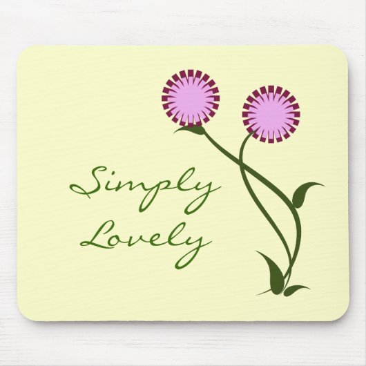 Tapis De Souris Lovely Blooms Mousepad, Lavande (Devant)