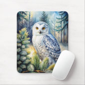Tapis De Souris Lovely Snowy Owl (Avec souris)