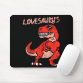 Tapis De Souris Lovesaurus Trex Dinosaur Heart Cute Valentines Day (Avec souris)