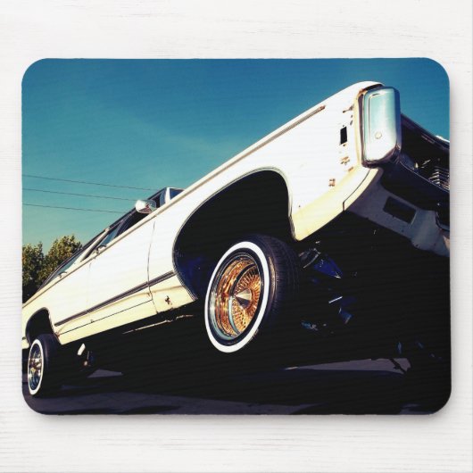 Tapis De Souris Lowrider blanc Chevy Impala Mousepad (Devant)
