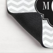 Tapis De Souris Lt Grey What Chevron Black Quatrefoil 3 Monogramme (Coin)