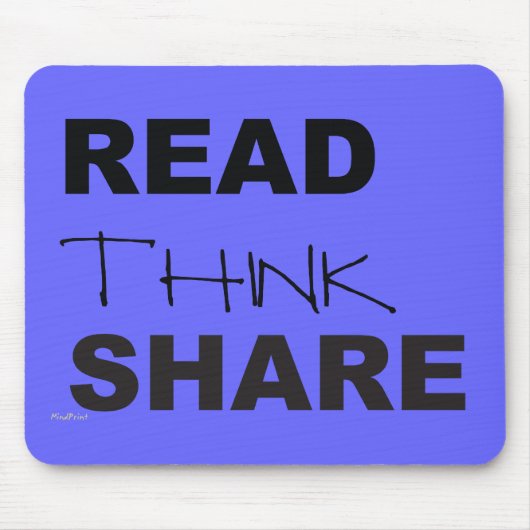 Tapis De Souris Lu pensez la part (Devant)