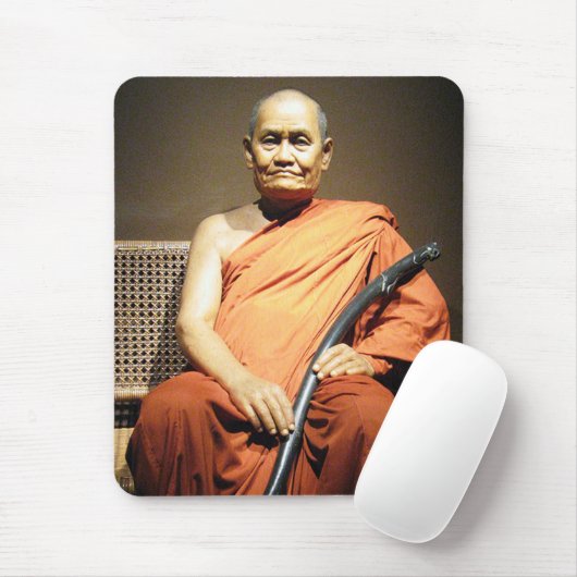 Tapis De Souris Luang Poo Cha Subhaddho ... Moine bouddhiste (Avec souris)