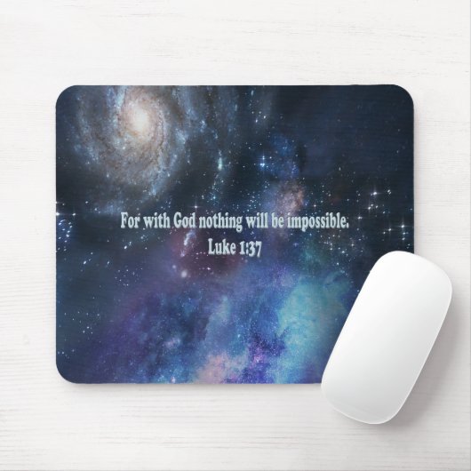 Tapis De Souris Luc 1:37 (Avec souris)