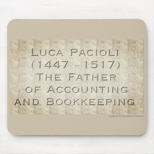 Tapis De Souris "Luca Pacioli - The Father of Accounting" (Devant)