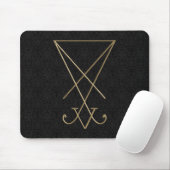 Tapis De Souris Lucifer Alchemy Sigil Gothic (Avec souris)