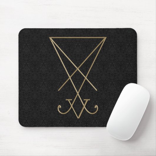 Tapis De Souris Lucifer Alchemy Sigil Gothic (Avec souris)