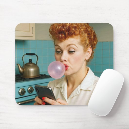 Tapis De Souris Lucille Ball SMS sur un téléphone portable (Avec souris)