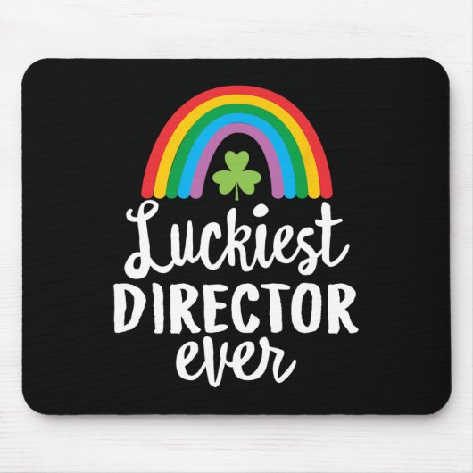 Tapis De Souris Luckiest Director Ever St Patrick Day Shamrocks  (Devant)