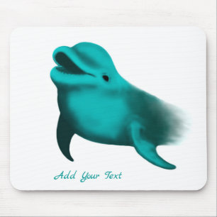 Tapis De Souris Lucky Dolphin - Add Your Text
