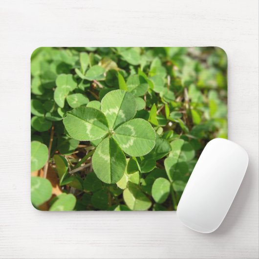 Tapis De Souris Lucky Four Leaf Clover (Avec souris)