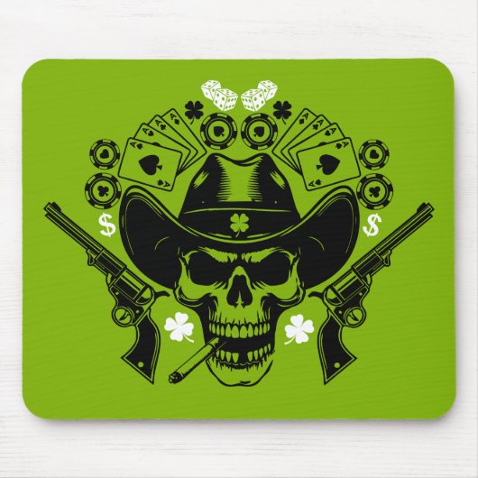 Tapis De Souris Lucky Poker Skull (Devant)