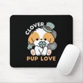 Tapis De Souris Lucky Pup with Clover - St. Patrick's Day Cadeau (Avec souris)
