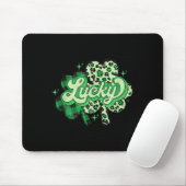 Tapis De Souris Lucky Shamrock Leopard,checkered Patricks Day Funn (Avec souris)