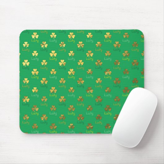 Tapis De Souris Lucky Shamrock Mousepad (Avec souris)