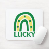 Tapis De Souris Lucky Shamrock Rainbow St patrick (Avec souris)