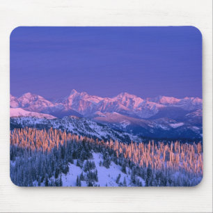 Tapis De Souris Lueur alpin frappe les sommets du Glacier