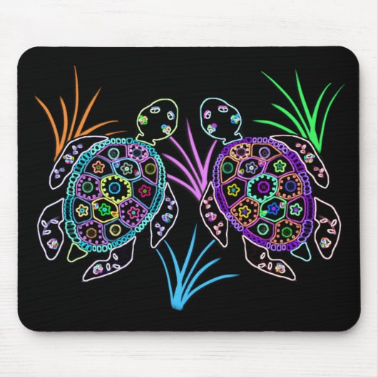 Tapis De Souris Lueur de tortue de mer (Devant)