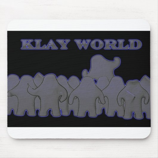 Tapis De Souris Lueur MousPad de noir du monde de Klay (Devant)
