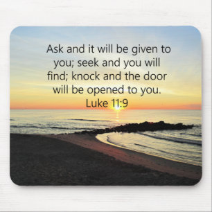 TAPIS DE SOURIS LUKE 11:9 INSPIRANT DE L'AWE PHOTO DU SOLEIL