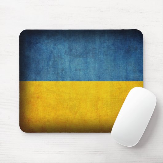 Tapis De Souris L'Ukraine Mousepad affligé par drapeau (Avec souris)