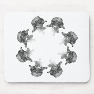 Tapis De Souris Lumbar Vertebra Starburst Motif Chiropratique