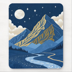 Tapis De Souris Lumière de la lune de montagne