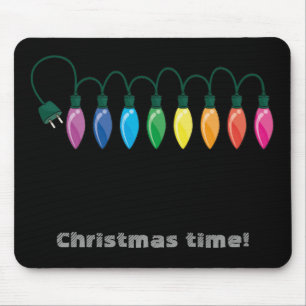 Tapis De Souris Lumière de Noël, temps de Noël !