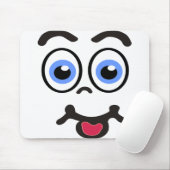 Tapis De Souris lumière drôle du visage #1 (Avec souris)