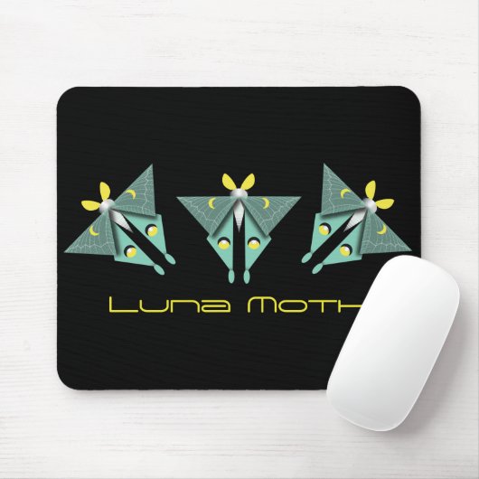 Tapis De Souris Luna Moth géométrique (Avec souris)