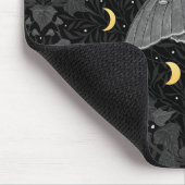 Tapis De Souris Luna moth, phases de lune et lierre damassé patron (Coin)