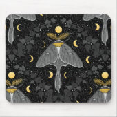 Tapis De Souris Luna moth, phases de lune et lierre damassé patron (Devant)