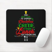 Tapis De Souris Lunch Lady Christmas Xmas School Cafeteria Lunch L (Avec souris)