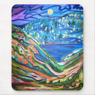TAPIS DE SOURIS LUNE AU-DESSUS DE LA MER