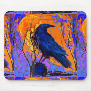 Tapis De Souris Lune bleue mystique de Raven par Sharles