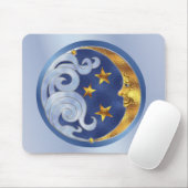 Tapis De Souris Lune céleste et étoiles (Avec souris)