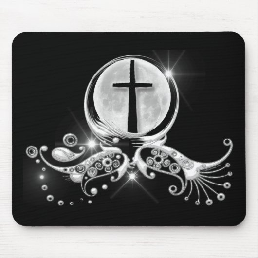 Tapis De Souris Lune et croix (Devant)