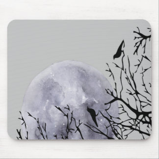 Tapis De Souris Lune et oiseaux