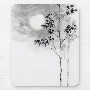 Tapis De Souris Lune japonaise classique de bambou d'art de