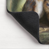 Tapis De Souris Lune Mousepad de trois hiboux (Coin)