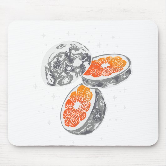 Tapis De Souris Lune orange (Devant)