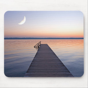 Tapis De Souris Lune sur la passerelle de Buscharner Lac de Star