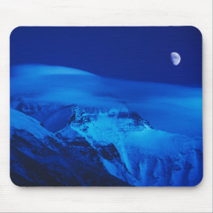 Tapis De Souris Lune sur le mont Everest Tibet, Chine