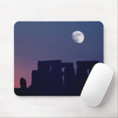 Tapis De Souris Lune sur Stonehenge | Wiltshire, Angleterre (Avec souris)