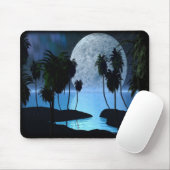 Tapis De Souris Lune tropicale Mousepad (Avec souris)